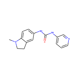 CN1CCc2cc(NC(=O)Nc3cccnc3)ccc21 ZINC000007997415