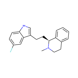 CN1CCc2ccccc2[C@@H]1CCc1c[nH]c2ccc(F)cc12 ZINC000045355814