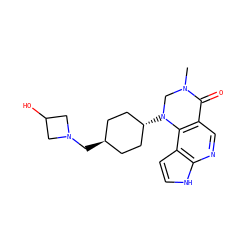 CN1CN([C@H]2CC[C@H](CN3CC(O)C3)CC2)c2c(cnc3[nH]ccc23)C1=O ZINC001772578712
