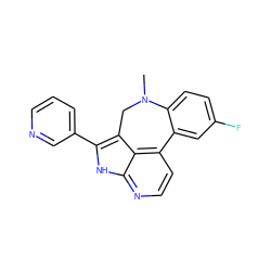 CN1Cc2c(-c3cccnc3)[nH]c3nccc(c23)-c2cc(F)ccc21 ZINC001772599538