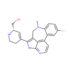 CN1Cc2c(C3=C[C@@H](CO)NCC3)[nH]c3nccc(c23)-c2cc(F)ccc21 ZINC001772571464