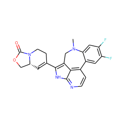 CN1Cc2c(C3=C[C@@H]4COC(=O)N4CC3)[nH]c3nccc(c23)-c2cc(F)c(F)cc21 ZINC001772592397
