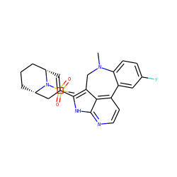 CN1Cc2c(C3=C[C@H]4CCC[C@@H](C3)N4S(C)(=O)=O)[nH]c3nccc(c23)-c2cc(F)ccc21 ZINC001772643596