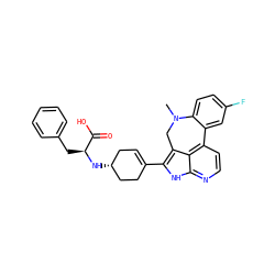 CN1Cc2c(C3=CC[C@@H](N[C@@H](Cc4ccccc4)C(=O)O)CC3)[nH]c3nccc(c23)-c2cc(F)ccc21 ZINC001772621183