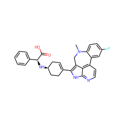 CN1Cc2c(C3=CC[C@H](N[C@H](C(=O)O)c4ccccc4)CC3)[nH]c3nccc(c23)-c2cc(F)ccc21 ZINC001772583993