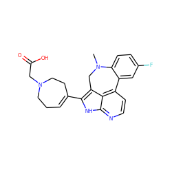 CN1Cc2c(C3=CCCN(CC(=O)O)CC3)[nH]c3nccc(c23)-c2cc(F)ccc21 ZINC001772600512