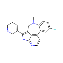 CN1Cc2c(C3=CCCNC3)[nH]c3nccc(c23)-c2cc(F)ccc21 ZINC001772607172