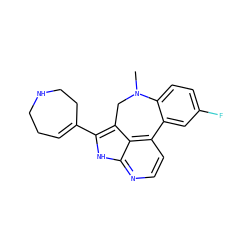 CN1Cc2c(C3=CCCNCC3)[nH]c3nccc(c23)-c2cc(F)ccc21 ZINC001772624442