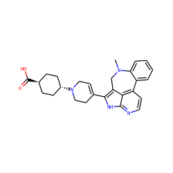 CN1Cc2c(C3=CCN([C@H]4CC[C@H](C(=O)O)CC4)CC3)[nH]c3nccc(c23)-c2ccccc21 ZINC001772614947