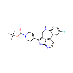 CN1Cc2c(C3=CCN(C(=O)OC(C)(C)C)CC3)[nH]c3nccc(c23)-c2cc(F)ccc21 ZINC001772647748