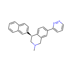 CN1Cc2cc(-c3cccnn3)ccc2[C@H](c2ccc3ccccc3c2)C1 ZINC000149777517