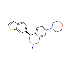 CN1Cc2cc(N3CCOCC3)ccc2[C@H](c2ccc3ccsc3c2)C1 ZINC000150078116