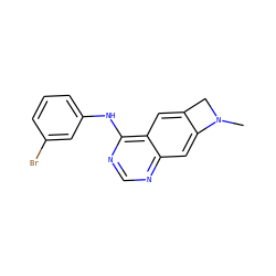 CN1Cc2cc3c(Nc4cccc(Br)c4)ncnc3cc21 ZINC000045495414