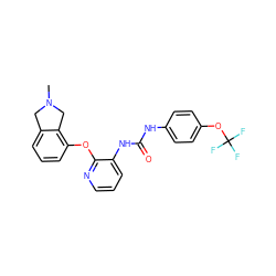 CN1Cc2cccc(Oc3ncccc3NC(=O)Nc3ccc(OC(F)(F)F)cc3)c2C1 ZINC000103239113