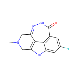 CN1Cc2n[nH]c(=O)c3cc(F)cc4[nH]c(c2c43)C1 ZINC000150198124