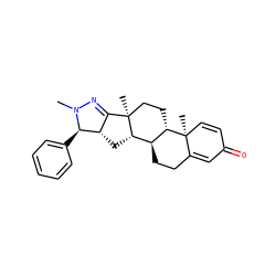 CN1N=C2[C@H](C[C@H]3[C@@H]4CCC5=CC(=O)C=C[C@]5(C)[C@H]4CC[C@]23C)[C@H]1c1ccccc1 ZINC000653700738