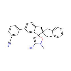 CN1O[C@@]2(C=C1N)c1cc(-c3cccc(C#N)c3)ccc1C[C@@]21CCc2ccccc2C1 ZINC000146793068