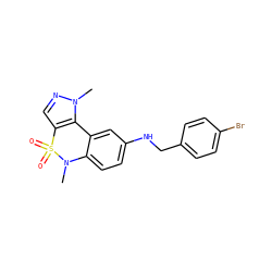 CN1c2ccc(NCc3ccc(Br)cc3)cc2-c2c(cnn2C)S1(=O)=O ZINC000095587544