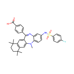 CN1c2ccc(NS(=O)(=O)c3ccc(F)cc3)cc2N=C(c2ccc(C(=O)O)cc2)c2cc3c(cc21)C(C)(C)CCC3(C)C ZINC000028824158