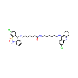 CN1c2ccccc2[C@H](NCCCCCCC(=O)NCCCCCCCNc2c3c(nc4cc(Cl)ccc24)CCCC3)c2ccc(Cl)cc2S1(=O)=O ZINC001772633656