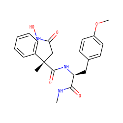 CNC(=O)[C@H](Cc1ccc(OC)cc1)NC(=O)[C@@](C)(CC(=O)NO)c1ccccc1 ZINC000029415359