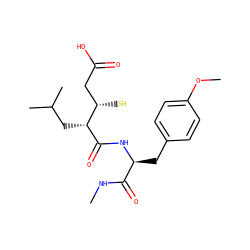 CNC(=O)[C@H](Cc1ccc(OC)cc1)NC(=O)[C@H](CC(C)C)[C@@H](S)CC(=O)O ZINC000011686451