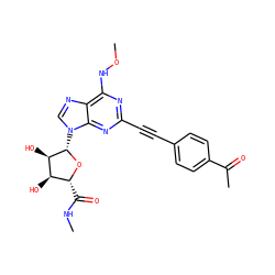 CNC(=O)[C@H]1O[C@@H](n2cnc3c(NOC)nc(C#Cc4ccc(C(C)=O)cc4)nc32)[C@H](O)[C@@H]1O ZINC000034800904