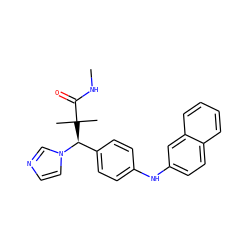 CNC(=O)C(C)(C)[C@@H](c1ccc(Nc2ccc3ccccc3c2)cc1)n1ccnc1 ZINC000072117043
