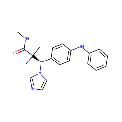 CNC(=O)C(C)(C)[C@@H](c1ccc(Nc2ccccc2)cc1)n1ccnc1 ZINC000095558402
