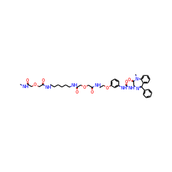 CNC(=O)COCC(=O)NCCCCCCNC(=O)COCC(=O)NCCOc1cccc(NC(=O)N[C@@H]2N=C(c3ccccc3)c3ccccc3N(C)C2=O)c1 ZINC000095616045