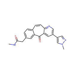 CNC(=O)Cc1ccc2ccc3ncc(-c4cnn(C)c4)cc3c(=O)c2c1 ZINC000095584167
