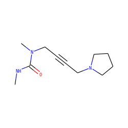 CNC(=O)N(C)CC#CCN1CCCC1 ZINC000003788228