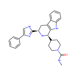 CNC(=O)N1CCC([C@H]2N[C@@H](c3nc(-c4ccccc4)c[nH]3)Cc3c2[nH]c2ccccc32)CC1 ZINC000084723777