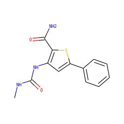 CNC(=O)Nc1cc(-c2ccccc2)sc1C(N)=O ZINC000013686726