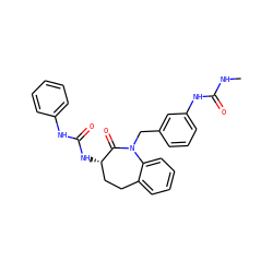 CNC(=O)Nc1cccc(CN2C(=O)[C@@H](NC(=O)Nc3ccccc3)CCc3ccccc32)c1 ZINC000013798696