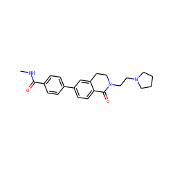 CNC(=O)c1ccc(-c2ccc3c(c2)CCN(CCN2CCCC2)C3=O)cc1 ZINC000059114534