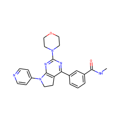 CNC(=O)c1cccc(-c2nc(N3CCOCC3)nc3c2CCN3c2ccncc2)c1 ZINC000095593373