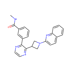 CNC(=O)c1cccc(-c2nccnc2C2CN(c3ccc4ccccc4n3)C2)c1 ZINC000169176428
