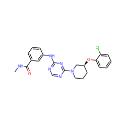 CNC(=O)c1cccc(Nc2ncnc(N3CCC[C@H](Oc4ccccc4Cl)C3)n2)c1 ZINC001772640262