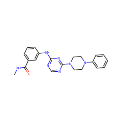 CNC(=O)c1cccc(Nc2ncnc(N3CCN(c4ccccc4)CC3)n2)c1 ZINC000616220948