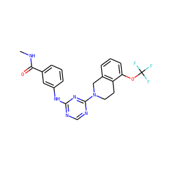 CNC(=O)c1cccc(Nc2ncnc(N3CCc4c(cccc4OC(F)(F)F)C3)n2)c1 ZINC001772633965