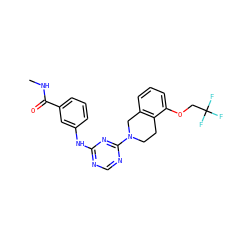 CNC(=O)c1cccc(Nc2ncnc(N3CCc4c(cccc4OCC(F)(F)F)C3)n2)c1 ZINC001772615021