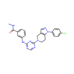 CNC(=O)c1cccc(Nc2ncnc(N3CCc4c(cnn4-c4ccc(Cl)cc4)C3)n2)c1 ZINC001772599246