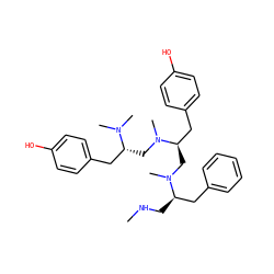 CNC[C@H](Cc1ccccc1)N(C)C[C@H](Cc1ccc(O)cc1)N(C)C[C@H](Cc1ccc(O)cc1)N(C)C ZINC000036216344
