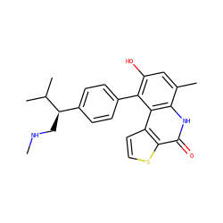 CNC[C@H](c1ccc(-c2c(O)cc(C)c3[nH]c(=O)c4sccc4c23)cc1)C(C)C ZINC000165874527