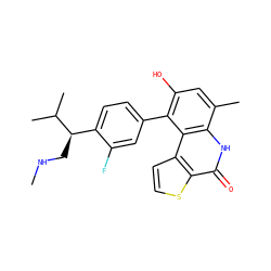 CNC[C@H](c1ccc(-c2c(O)cc(C)c3[nH]c(=O)c4sccc4c23)cc1F)C(C)C ZINC000164945052