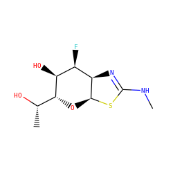 CNC1=N[C@@H]2[C@H](F)[C@H](O)[C@@H]([C@H](C)O)O[C@@H]2S1 ZINC000148943734