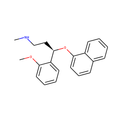 CNCC[C@@H](Oc1cccc2ccccc12)c1ccccc1OC ZINC000013588078