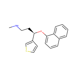 CNCC[C@@H](Oc1cccc2ccccc12)c1ccsc1 ZINC000013588084