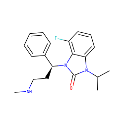 CNCC[C@@H](c1ccccc1)n1c(=O)n(C(C)C)c2cccc(F)c21 ZINC000034986559
